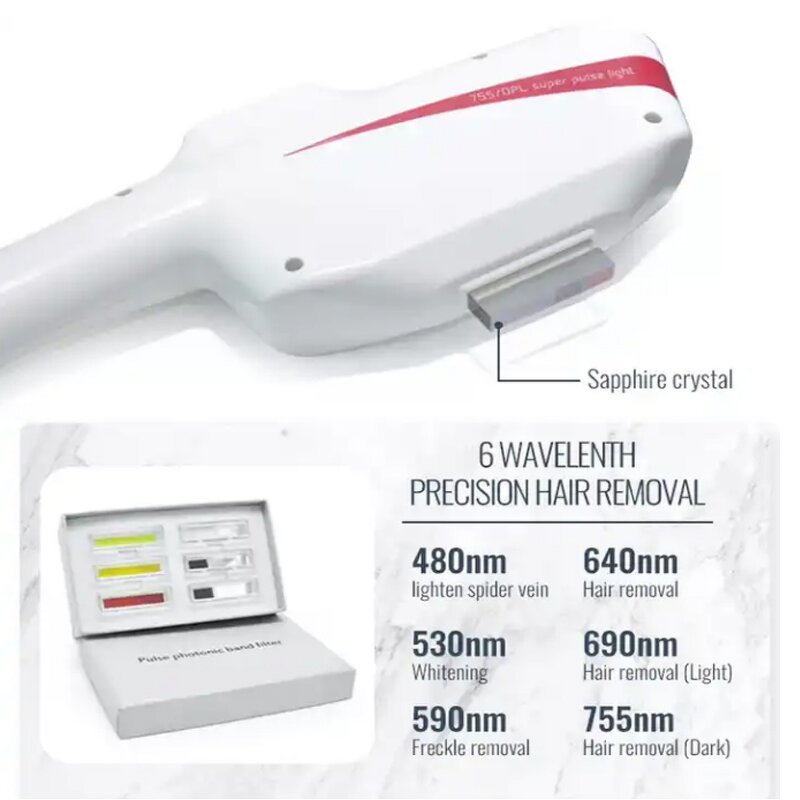 Professional IPL Laser Machine Manufacturer - 480/530/590/640/690nm Hair Removal Acne Treatment DPL Tool