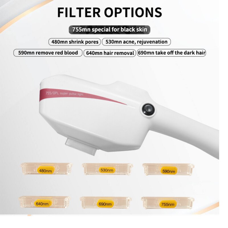 DPL IPL Laser Beauty Machine Manufacturer - New 640/690nm Hair Removal Skin Rejuvenation Face Body Leg Tool