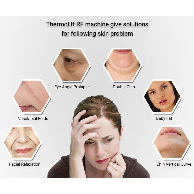 Mini 40.68MHz RF Machine Manufacturer - 2 Handles Skin Tightening Face Eye Lifting EU UK Plug Beauty Tool