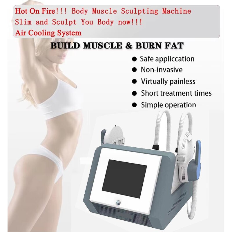 Professional RF EMS Muscle Stimulator Manufacturer - 2 Handles Fat Removal Butt Build Salon Machine with Pelvic Chair