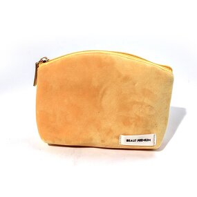 Makeup Bags Manufacturer - Recycled Super Soft Velour Peach Skin Toiletry Kit
