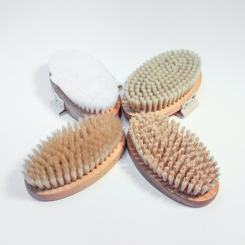 Body Brush Manufacturer - Natural Sisal Vegan Bamboo Dry Skin with Belt