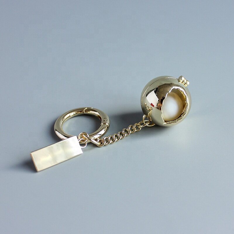 Keyring Manufacturer - Branded Luxury Custom Gold Plated Zinc Alloy with Perfume Ball