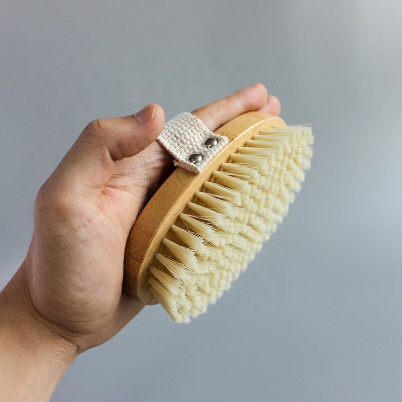 Body Bath Brush Manufacturer - 100% Natural Customized Logo Beach Wood Soft Bristles