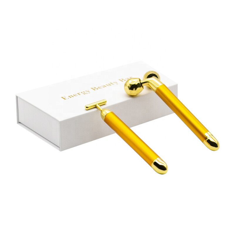 Facial Massager Manufacturer - Beauty Bar 24K Golden Pulse T Shape 3D Roller