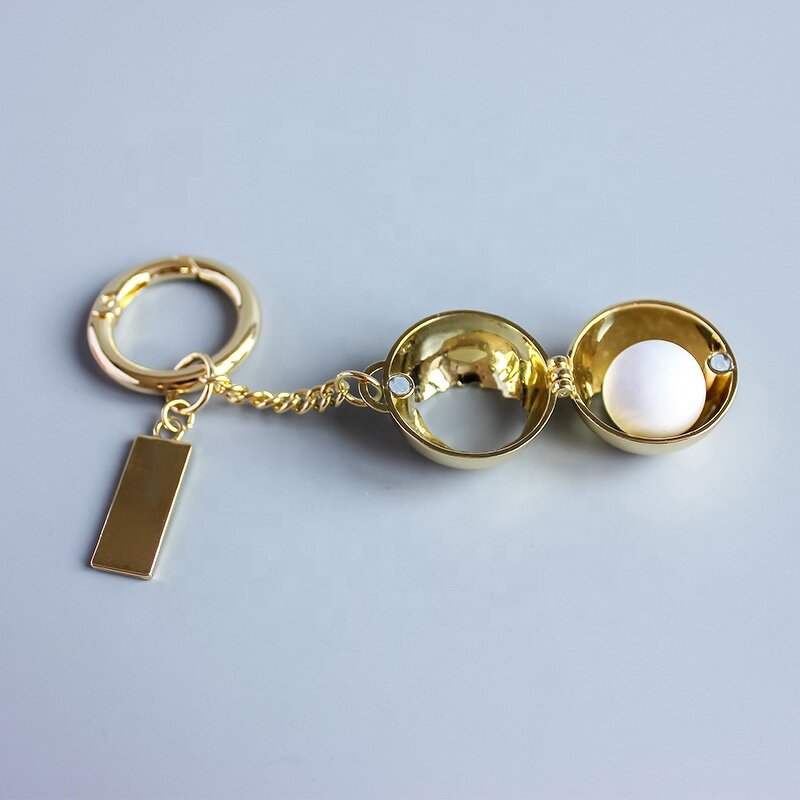 Keyring Manufacturer - Branded Luxury Custom Gold Plated Zinc Alloy with Perfume Ball