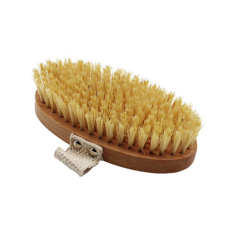 Body Bath Brush Manufacturer - 100% Natural Customized Logo Beach Wood Soft Bristles