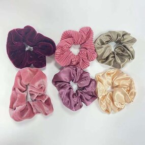 Scrunchies Manufacturer - Pure Fashion Elastic Crinkly Fabric Ponytail Holder