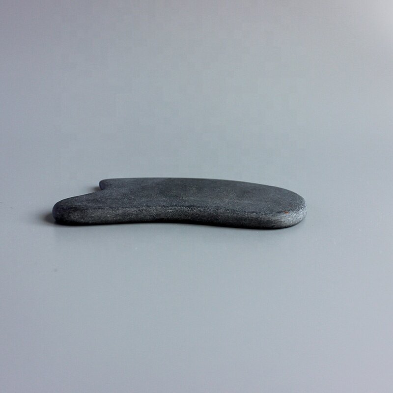 Gua Sha Board Manufacturer - Bianshi Natural Black Jade Stone for Face Lifting