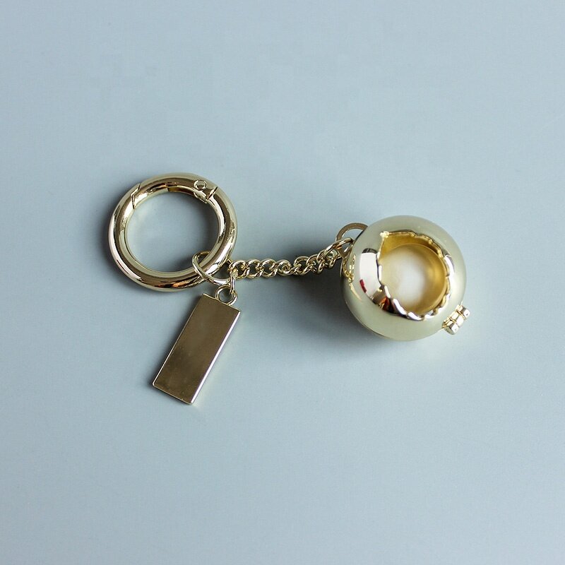 Keyring Manufacturer - Branded Luxury Custom Gold Plated Zinc Alloy with Perfume Ball