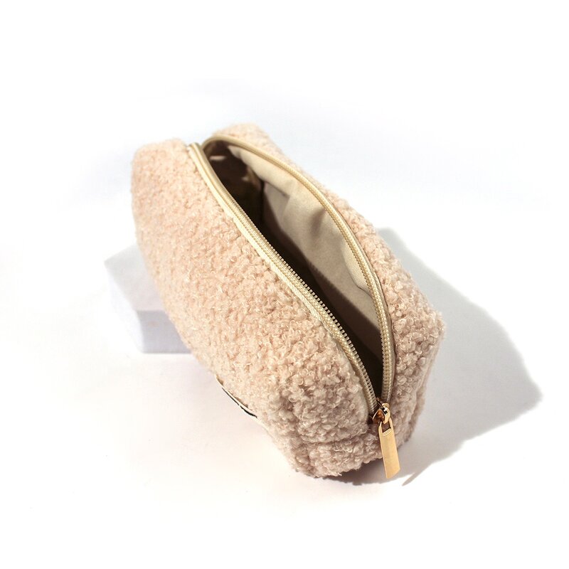 Cosmetic Storage Bag Manufacturer - Fashion Cute Cartoon Girl Recycled Teddy Velvet