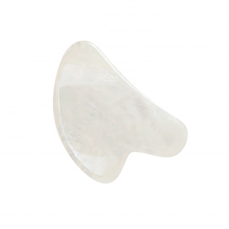 Jade Guasha Set Manufacturer - Clear Nephrite White Crystal Stone with Box