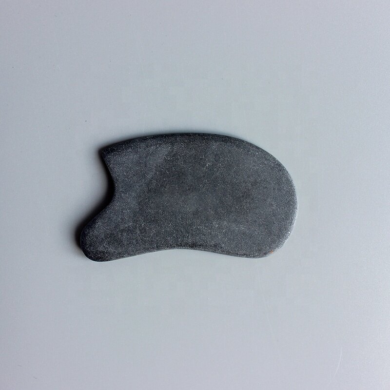 Gua Sha Board Manufacturer - Bianshi Natural Black Jade Stone for Face Lifting