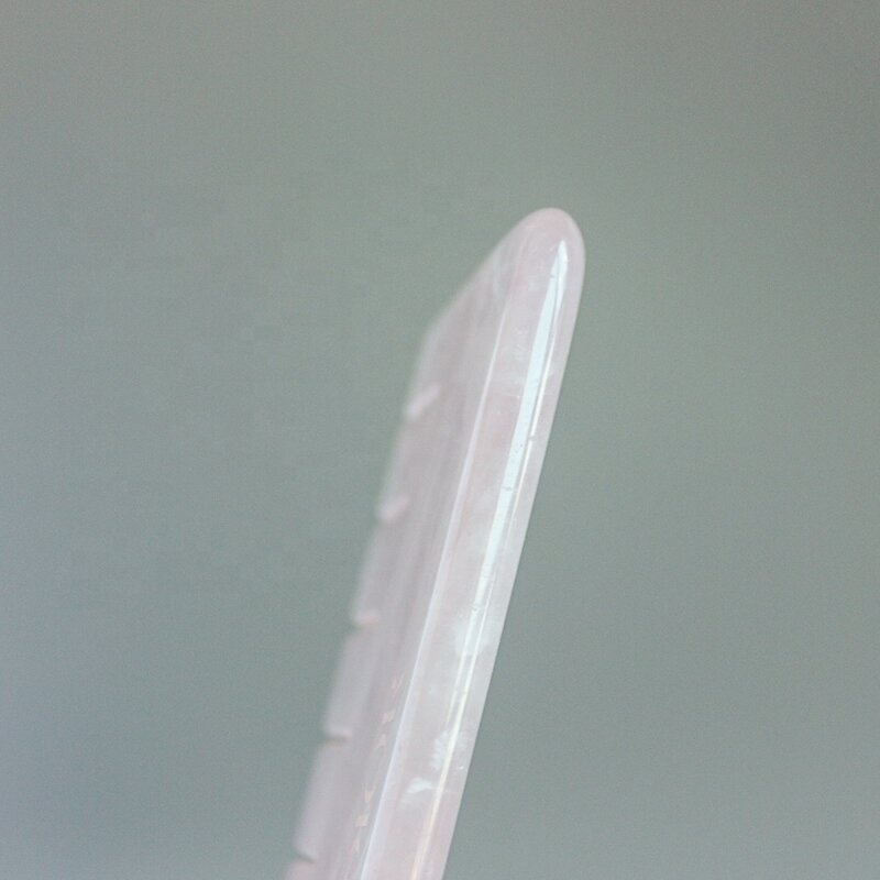 Hair Comb Manufacturer - Natural Rose Quartz Crystal Stone Jade Guasha for Head Massage