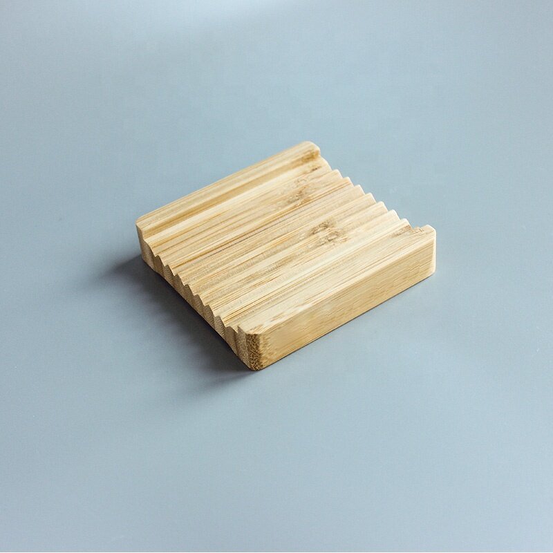 Soap Tray Manufacturer - Bamboo Rectangular Wooden Non Slip Custom Logo Hotel