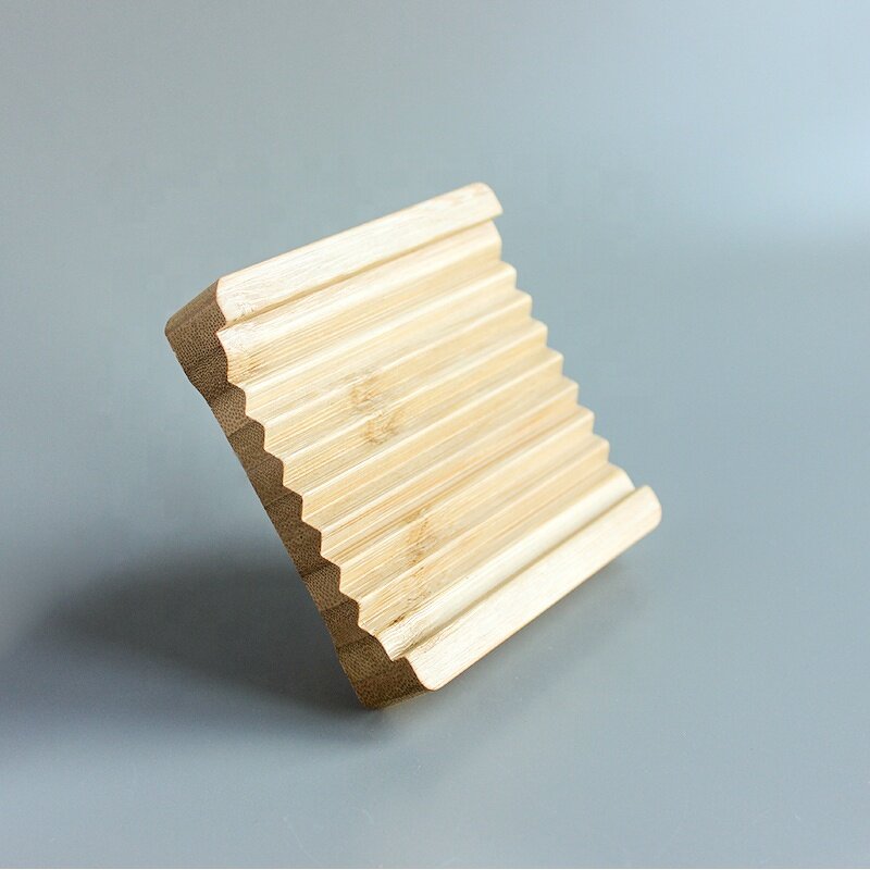Soap Tray Manufacturer - Bamboo Rectangular Wooden Non Slip Custom Logo Hotel