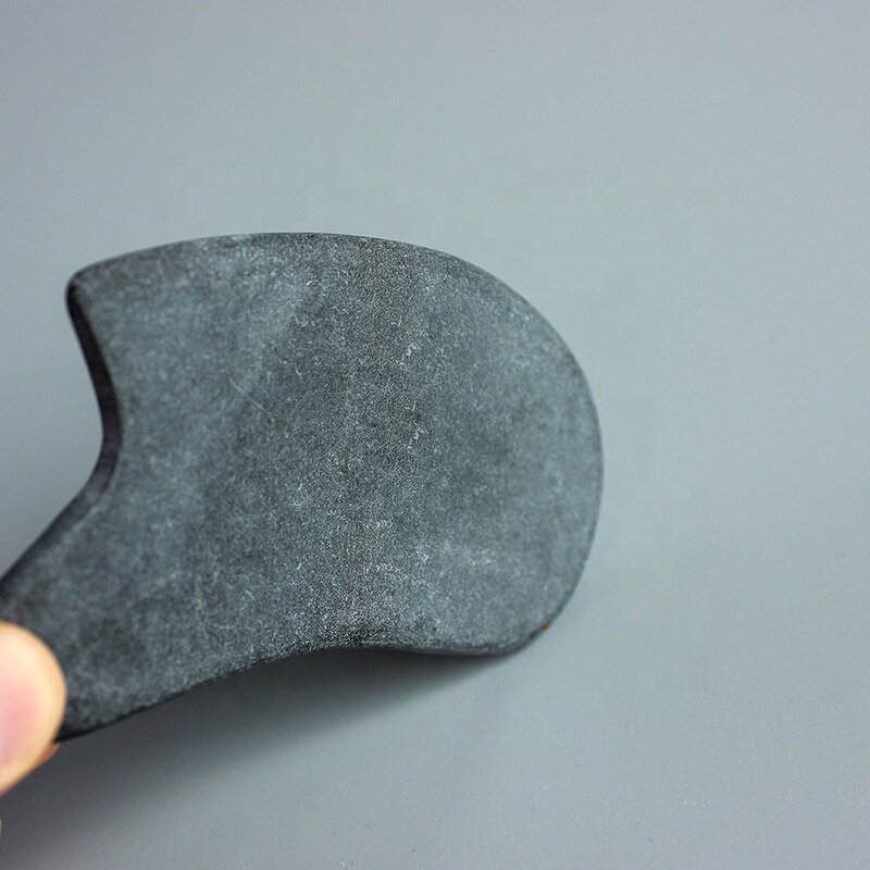 Gua Sha Board Manufacturer - Bianshi Natural Black Jade Stone for Face Lifting