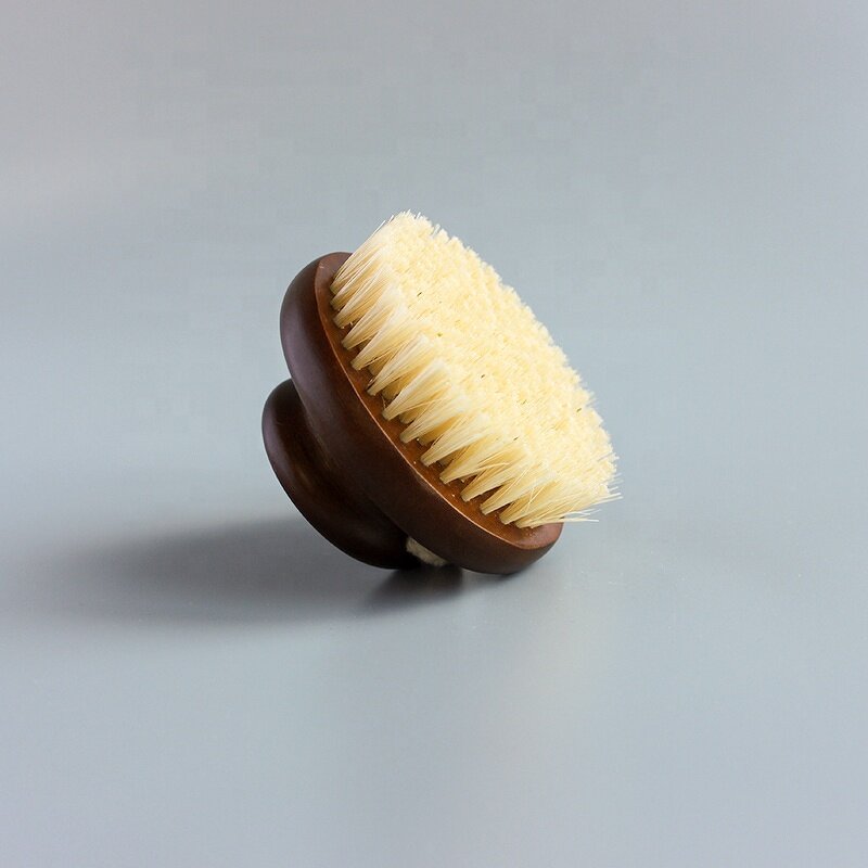 Back Brush Manufacturer - Lotus Wood Dry Body Exfoliating Scrub with Short Handle