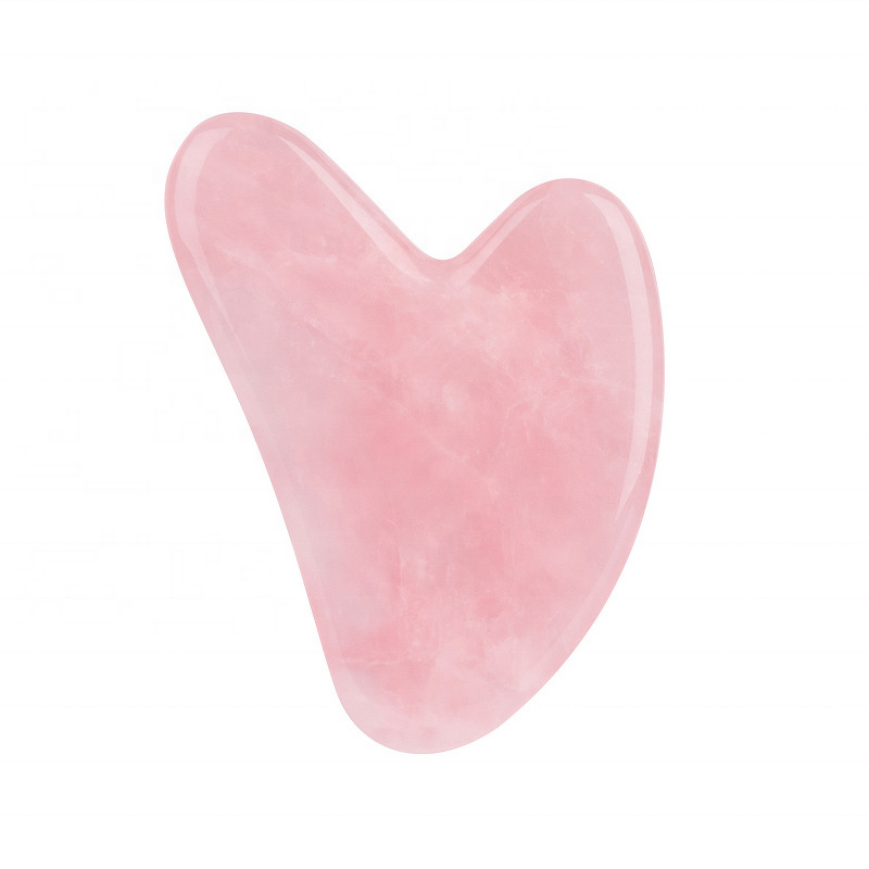 Gua Sha Tool Manufacturer - Beauty Pink Quartz Jade Gemstone for Facial Lifting