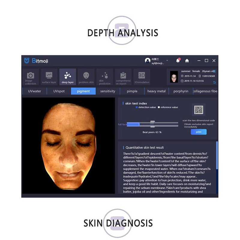 Facial Analyzer Machine Manufacturer - Hot Selling AI Intelligent 3D Skin Detector EU
