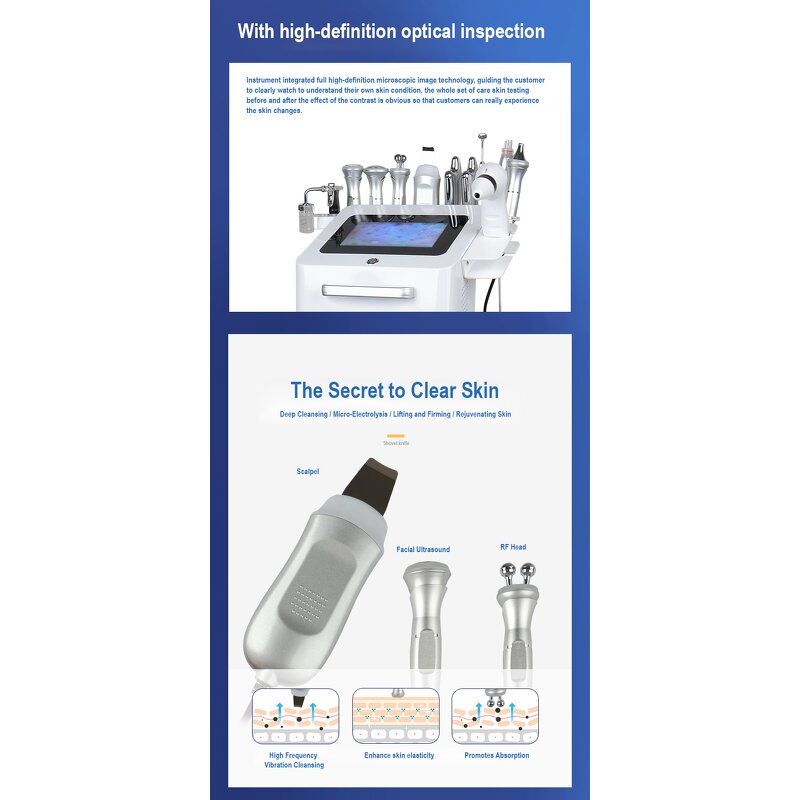 Hydro Beauty Facial Machine Manufacturer - Vertical Ems RF Vacuum Skin Lifting with US IT ZA