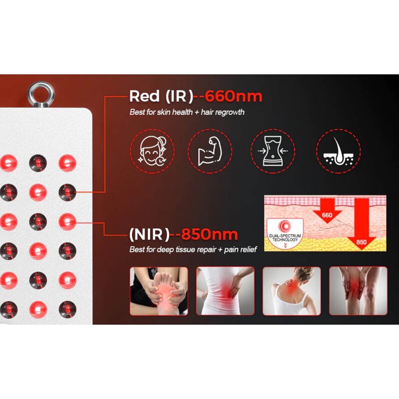 Red Light Therapy Device Manufacturer - 2024 Trending 2400W 660nm 850nm LED Panel PDT