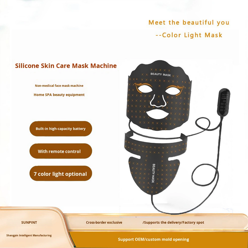 LED Facial Skin Care Mask Manufacturer - 7 Colors with Food-Grade Silica Gel Home Use