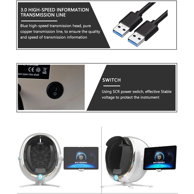 Facial Analyzer Machine Manufacturer - Hot Selling AI Intelligent 3D Skin Detector EU