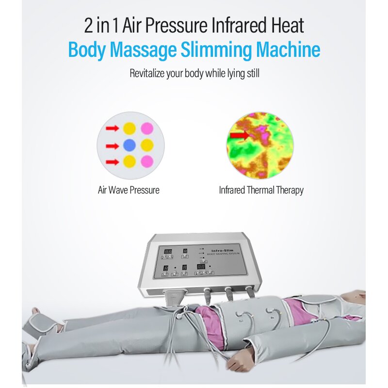 Pressotherapy Machine Manufacturer - Professional 2-in-1 Air Pressure Infrared Stainless
