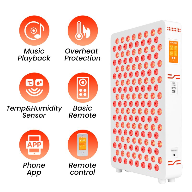 Music Led Light Therapy Panel Manufacturer - 480-1060nm Infrared Red Light Full Body Therapy Tool