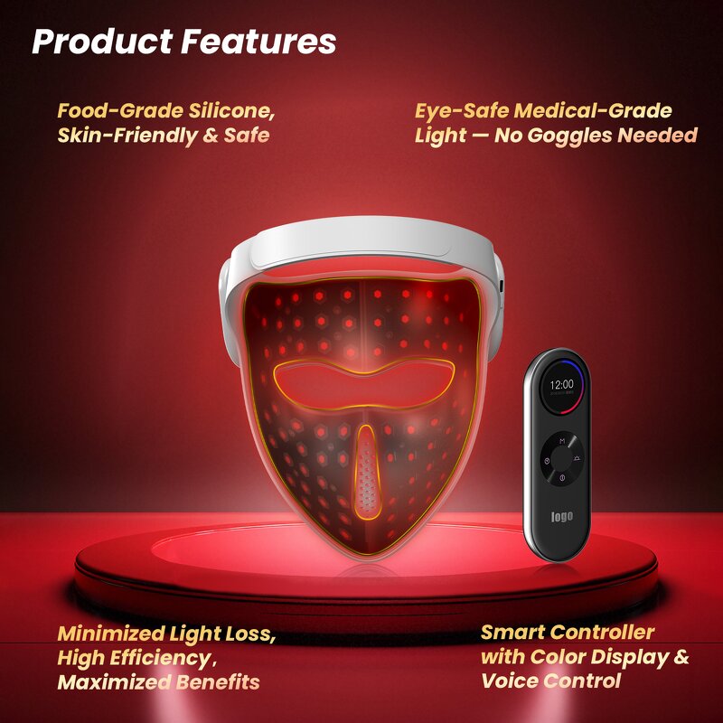 3D Silicone Laser Chips Mask Manufacturer - New Medical Grade 4 Wavelength Red Light Therapy Tool