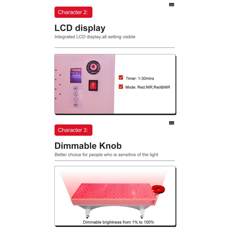 IDEATHERAPY Standing Led Therapy Device Manufacturer - New 1200w Near-infrared Commercial US Plug Tool