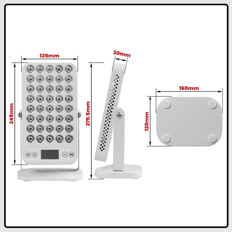 IDEATHERAPY RL15-D-TS Therapy Panel Manufacturer - Infrared Red Light Face Portable Hand Panel Tool
