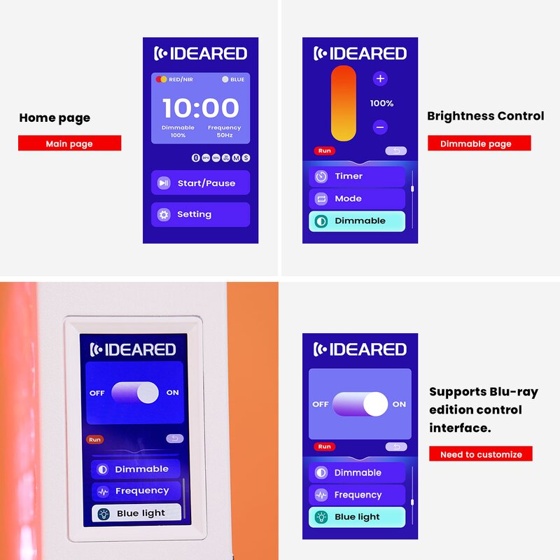 Ideatherapy Medical Grade Red Light Panel Manufacturer - EU Plug Touch Screen Clinic Skin Tightening Tool