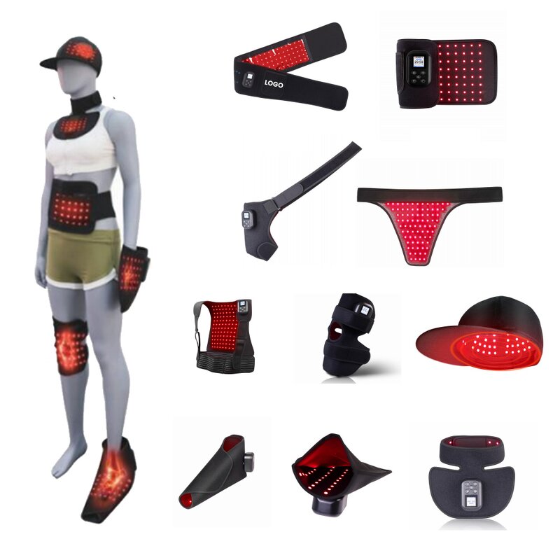 Red Light Therapy Full Body Set Manufacturer - ODM OEM Hat Neck Wrap Belt Gloves Knee Foot Mat Tool