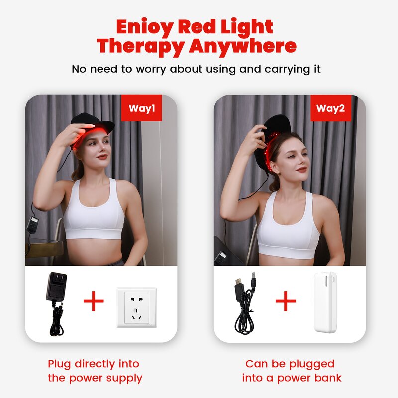 IDEATHERAPY Portable Red Light Cap Manufacturer - 660/850nm Hair Growth Led Yoga Therapy Tool