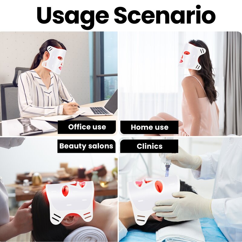 IDEATHERAPY TLM200-J01 Face Mask Manufacturer - 630/460/520/850nm Red Blue NIR Silicone Tool