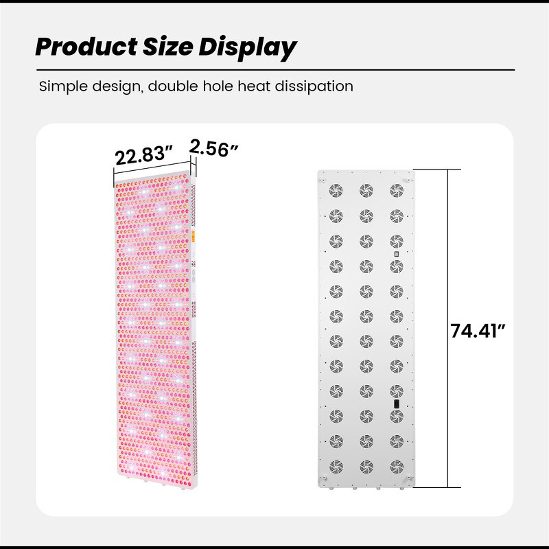 Large Size Full Body Red Light Panel Manufacturer - 660/850/1060nm 9 Spectrums LCD Touch Screen 6ft Tool