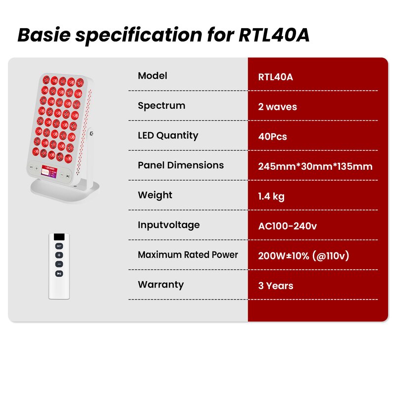 IDEATHERAPY RL15-D-TS Therapy Panel Manufacturer - Infrared Red Light Face Portable Hand Panel Tool
