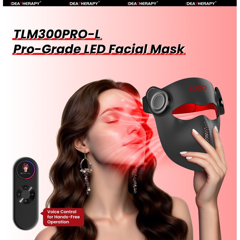 3D Silicone Smart LED Beauty Mask Manufacturer - New TLM300PR 4in1 LEDs Skin Care Free Logo Tool