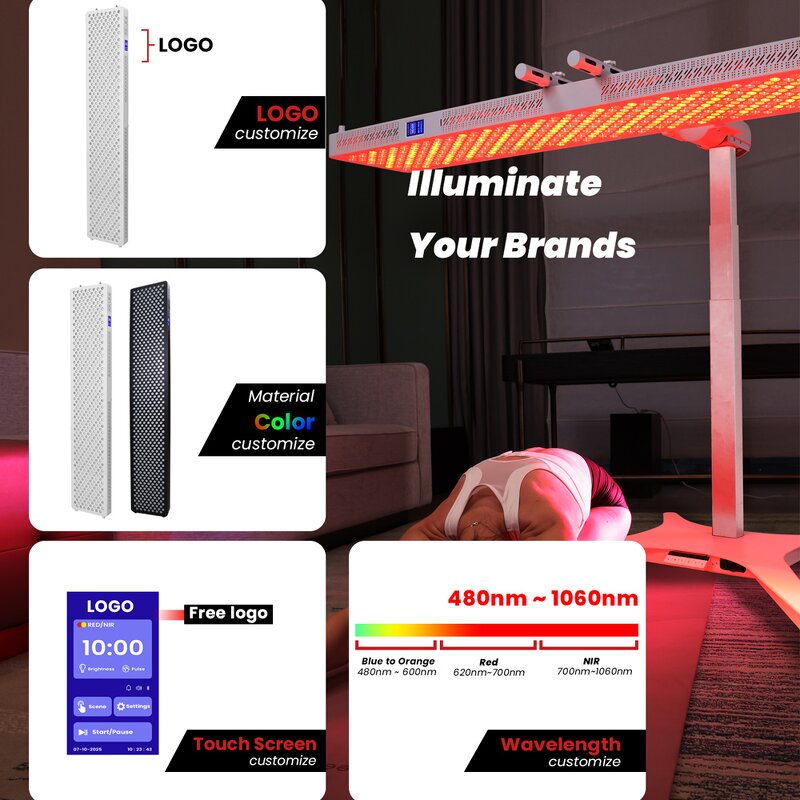 IDEATHERAPY RL600MAX-7CH Panel Manufacturer - 7 Wavelengths Infrared Home Use Led Light Therapy Tool
