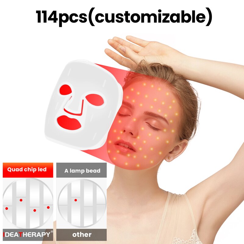 IDEATHERAPY TLM200-J02 Led Mask Manufacturer - Quad-Chip Medical Grade Silicone Red Light Therapy Tool