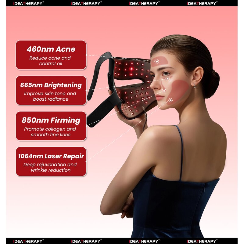 3D Silicone Smart LED Beauty Mask Manufacturer - New TLM300PR 4in1 LEDs Skin Care Free Logo Tool