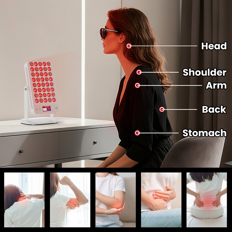 RTL40-A Haandheld Panels Manufacturer - Daul Chips 40PCS 660/850nm Travel Office Use Free Logo Tool