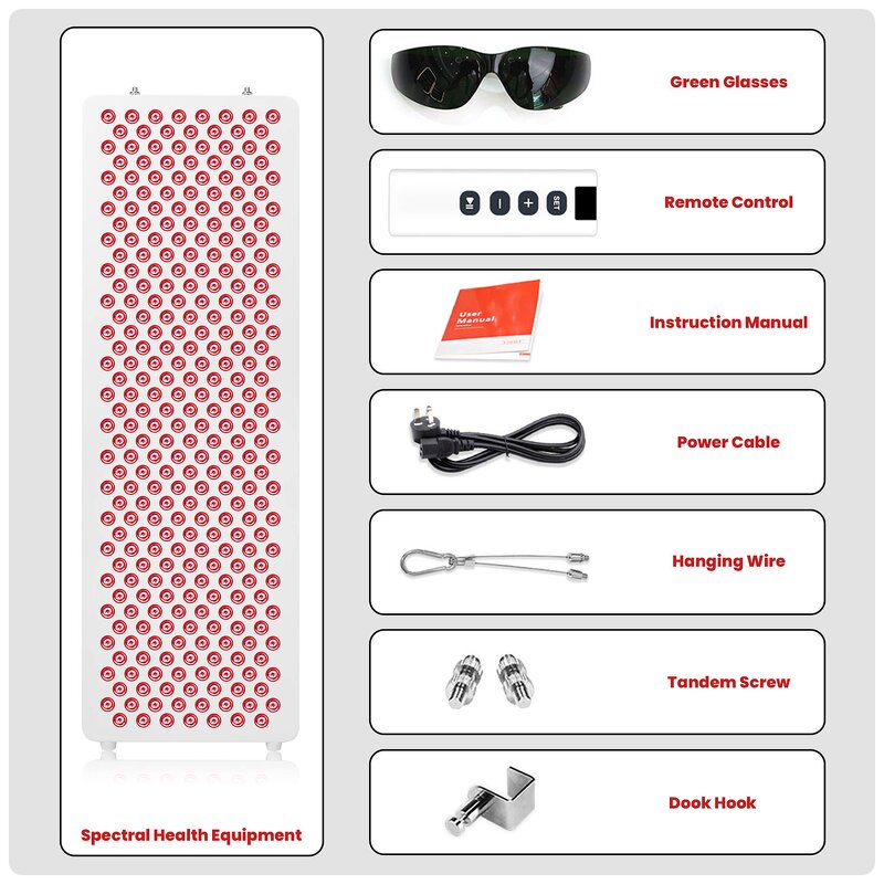 Full Body RL300 MAX Panel Manufacturer - 7CH 7 Wavelengths 630/810/850nm Near Infrared Light Therapy Tool
