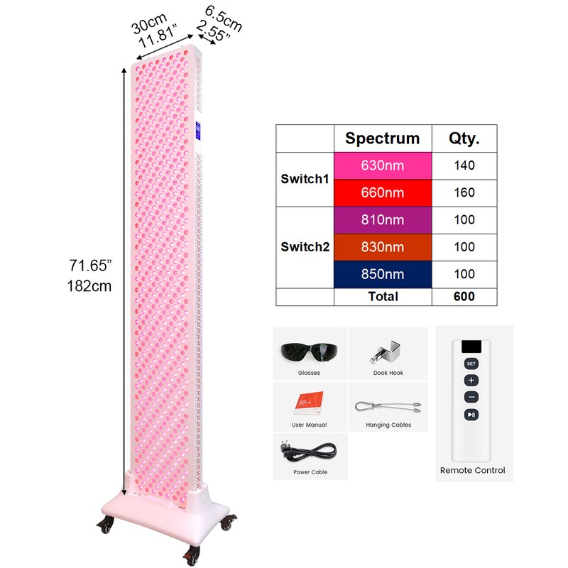 IDEATHERAPY RL600MAX/PT Therapy Device Manufacturer - New Arrival 5 Waves Touch Screen Red Light Tool