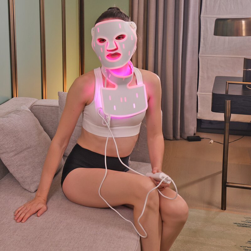 3 in 1 LED Facial Mask Manufacturer - 630/415/830nm Red Light Infrared Therapy Skin Care Tool