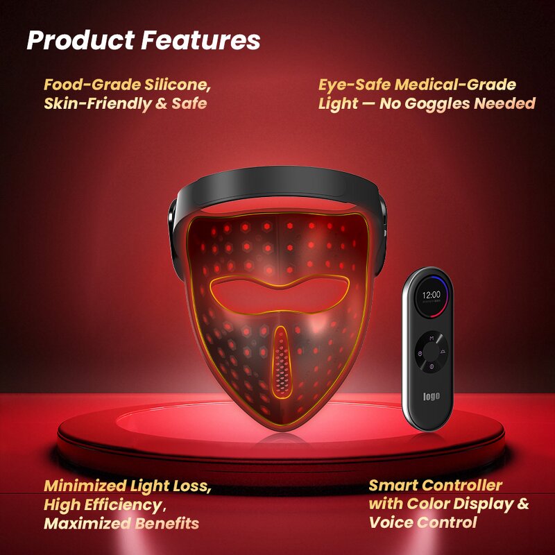 3D Anti-wrinkle Light Therapy Mask Manufacturer - New Arrival Wireless Control 4 Wavelength Beauty Tool