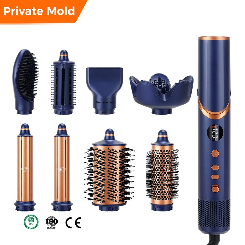 Hair Dryer Manufacturer - Home Use 8-in-1 1800W Stretcher Curler Brush