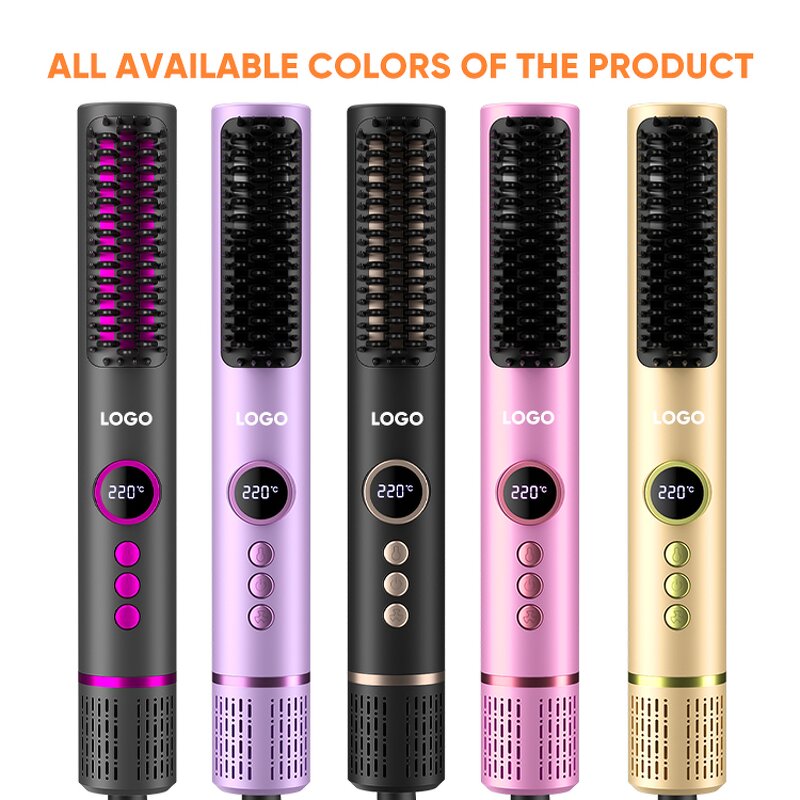 Hair Straightening Brush Manufacturer - New Hot and Cold Air with Blue Light Care